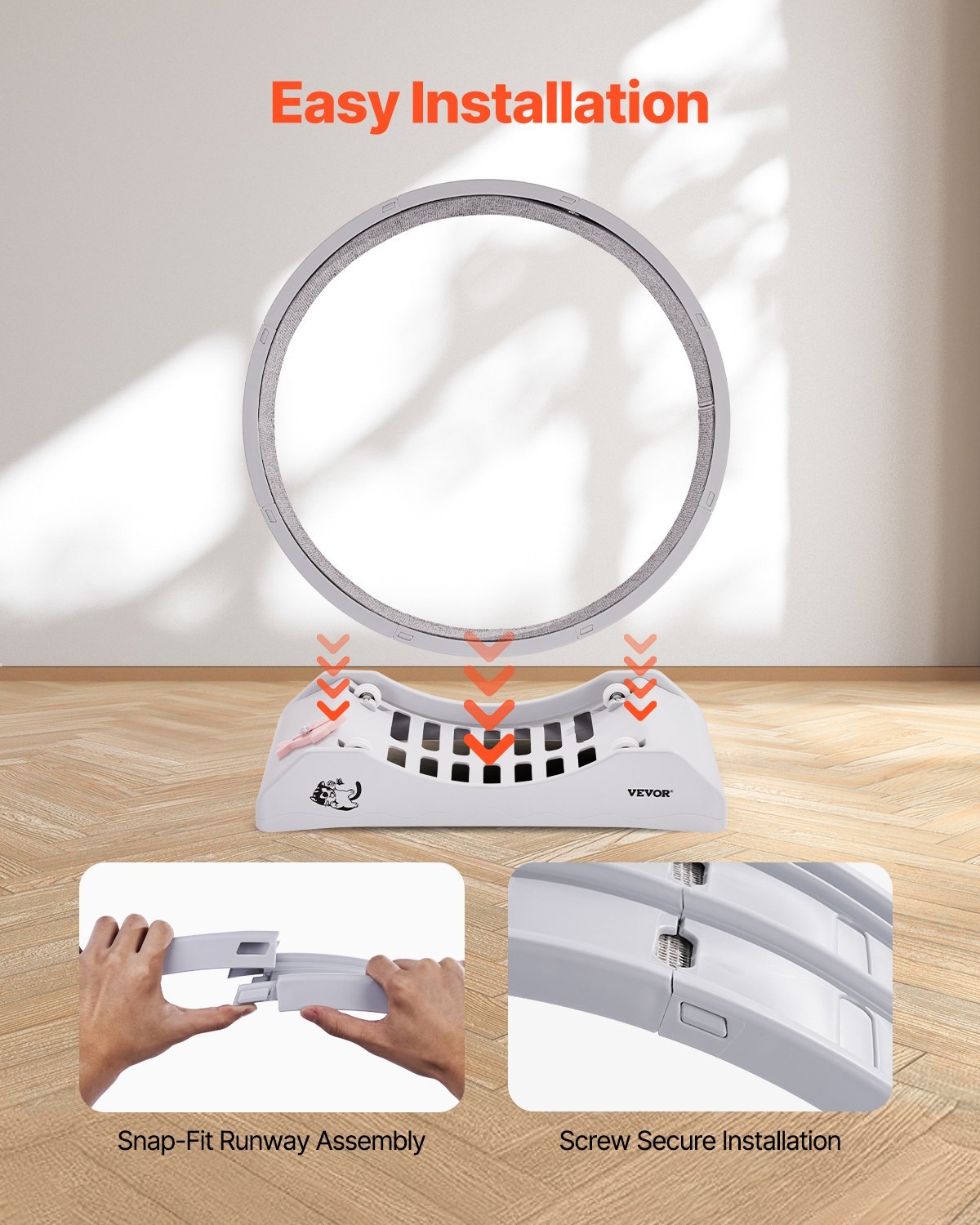 ZoomieWheel Indoor Cat Exercise Treadmill | White
