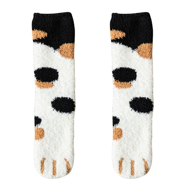 PounceToes Fleece Animal Pattern Socks