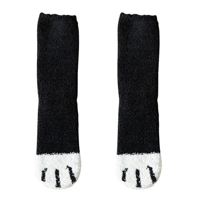 PounceToes Fleece Animal Pattern Socks