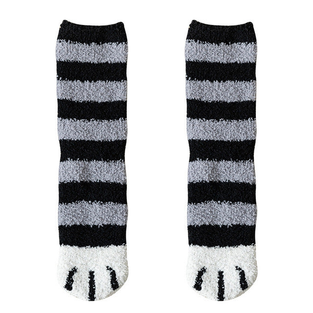 PounceToes Fleece Animal Pattern Socks