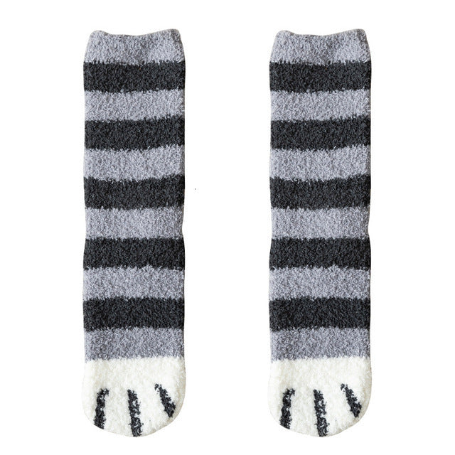 PounceToes Fleece Animal Pattern Socks