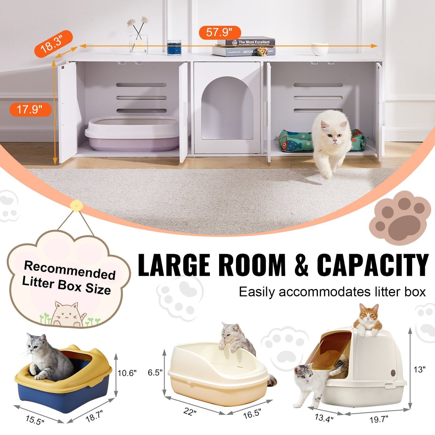 LuxuryLoo Premium Aesthetic Side Table Litter Box