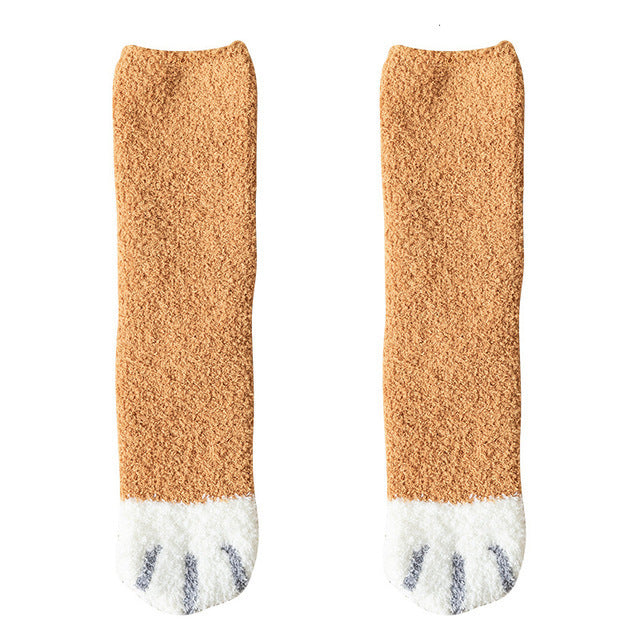 PounceToes Fleece Animal Pattern Socks