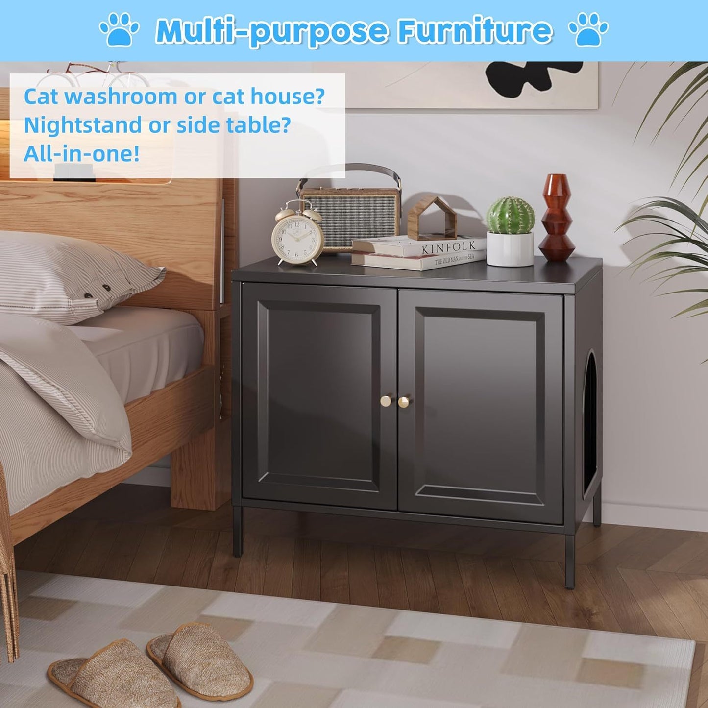 LuxuryLoo Aesthetic Side Table Litter Box