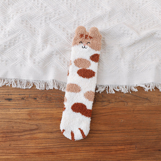 PounceToes Fleece Animal Pattern Socks