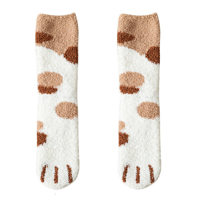 PounceToes Fleece Animal Pattern Socks