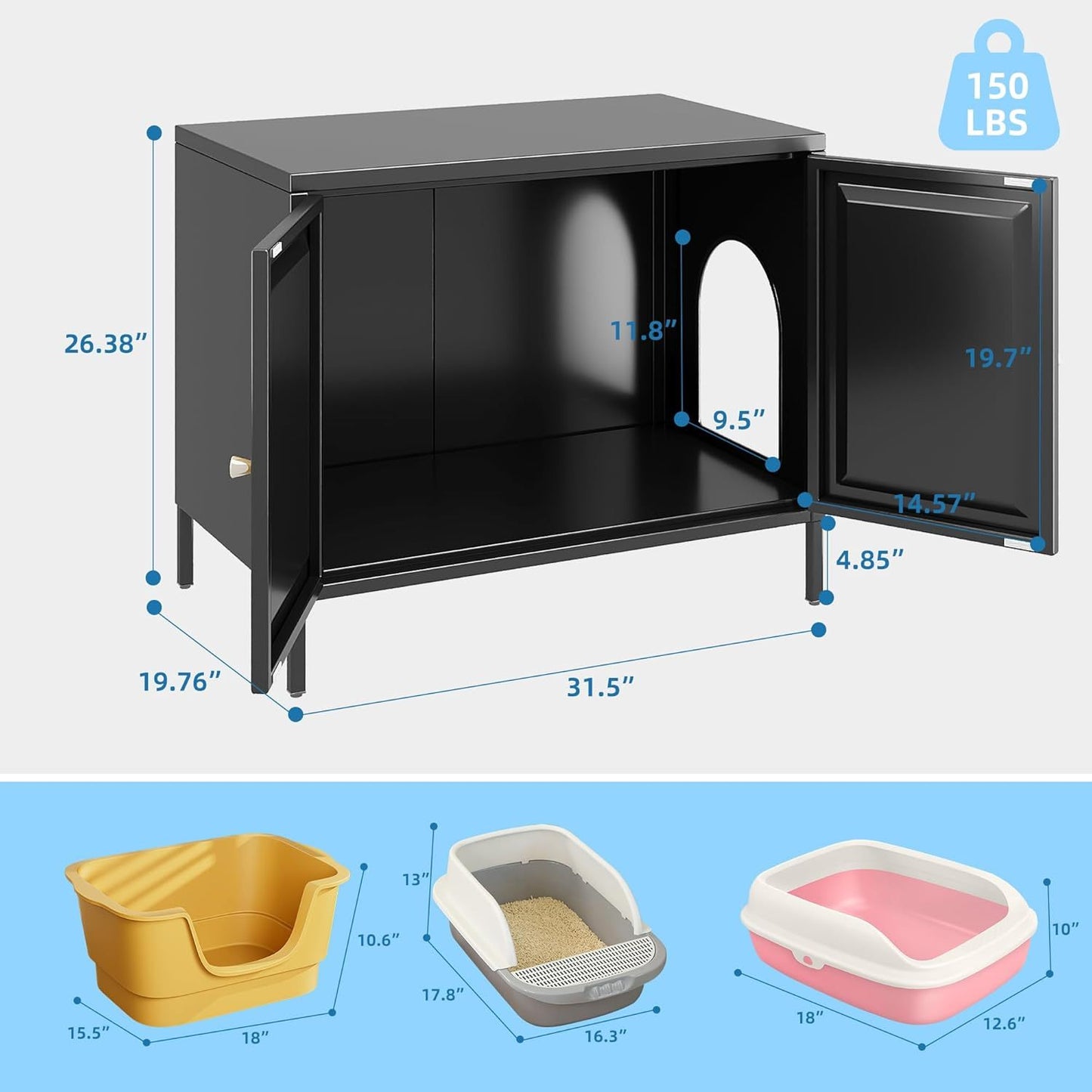 LuxuryLoo Aesthetic Side Table Litter Box