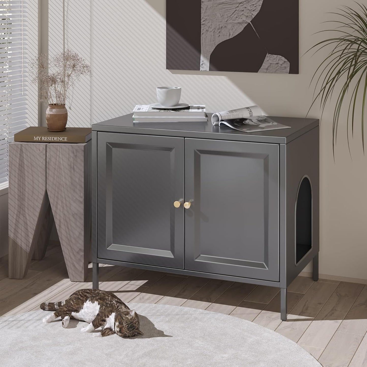 LuxuryLoo Aesthetic Side Table Litter Box