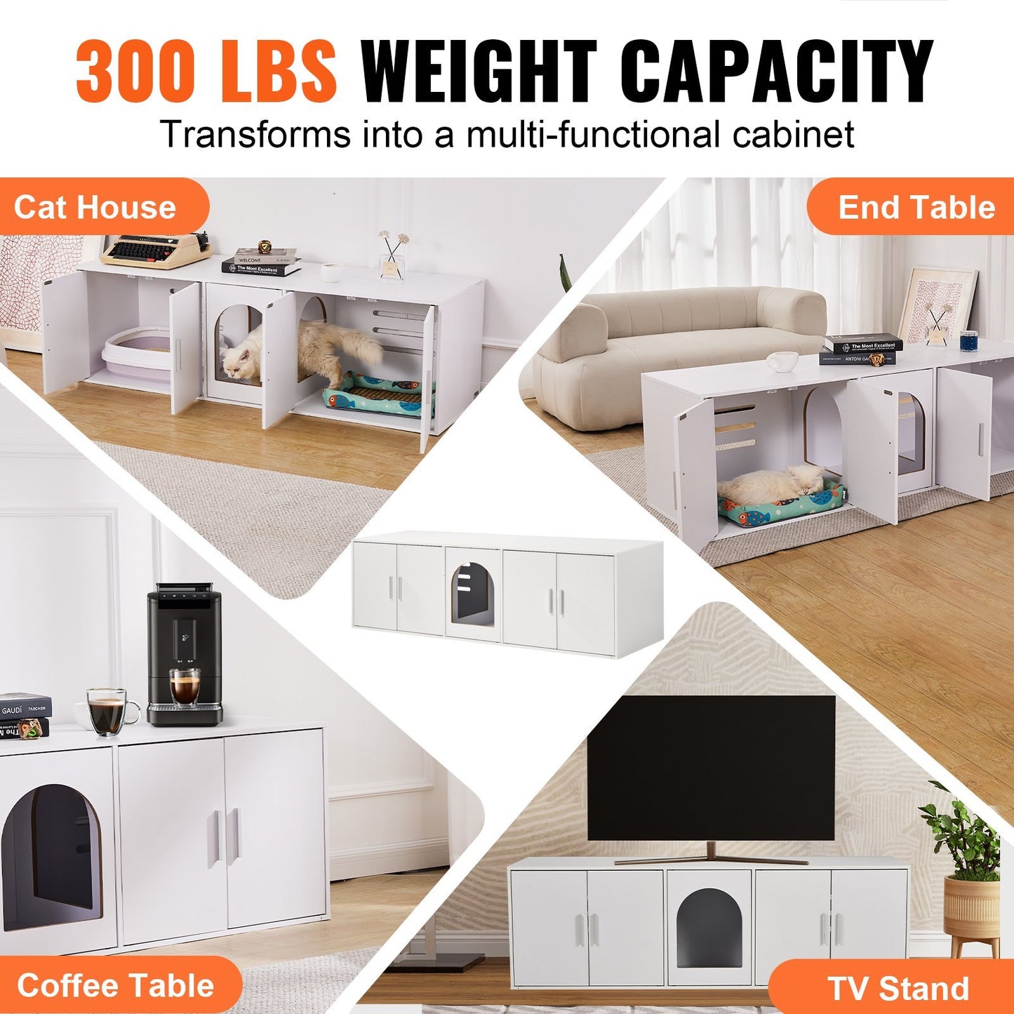LuxuryLoo Premium Aesthetic Side Table Litter Box