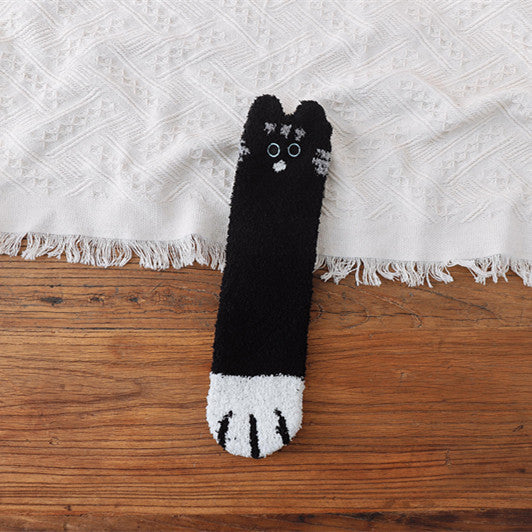 PounceToes Fleece Animal Pattern Socks