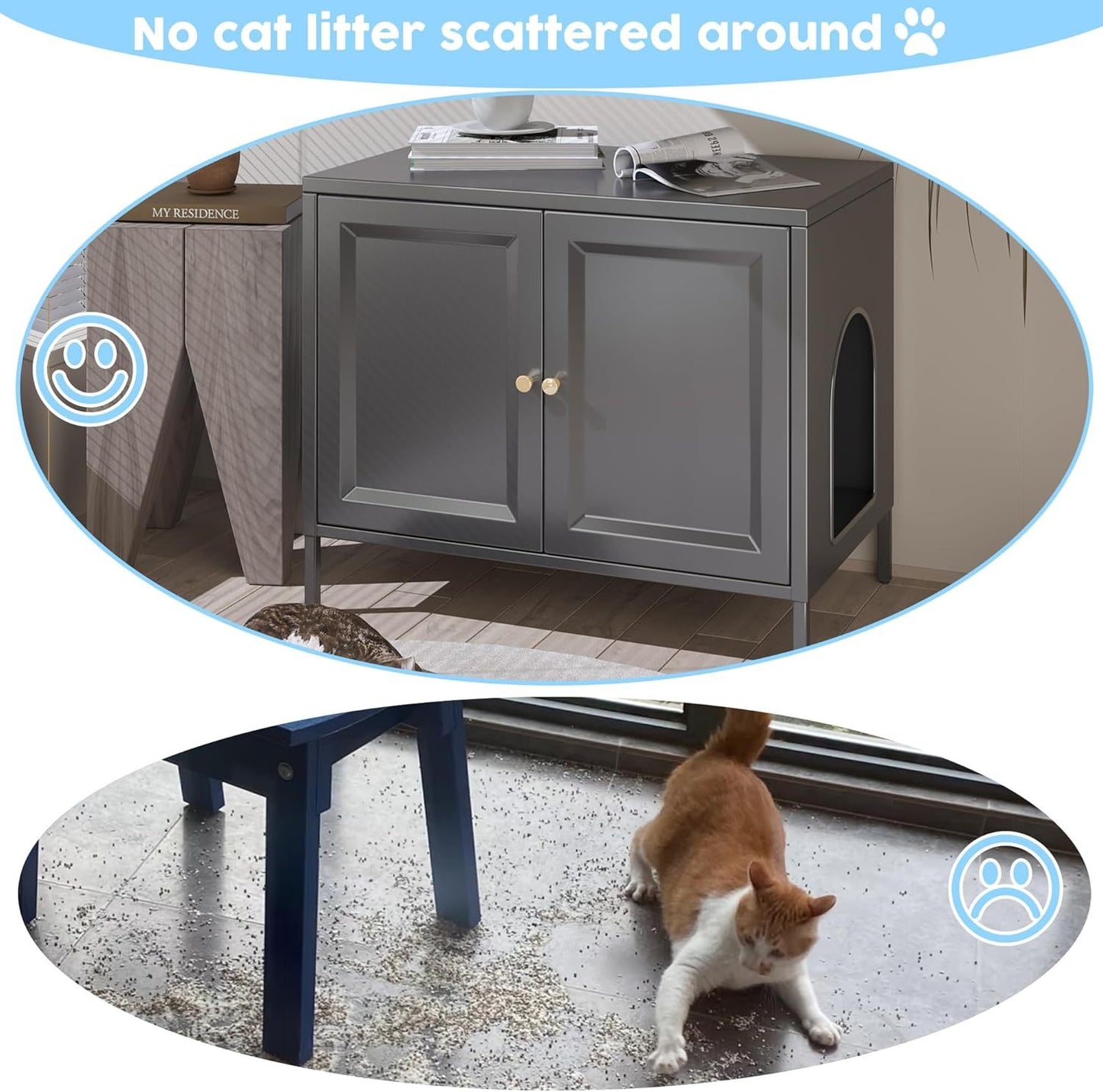 LuxuryLoo Aesthetic Side Table Litter Box