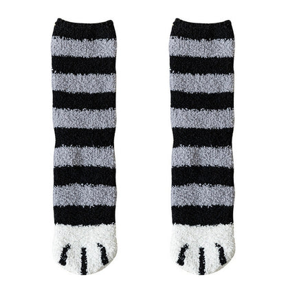 PounceToes Fleece Animal Pattern Socks