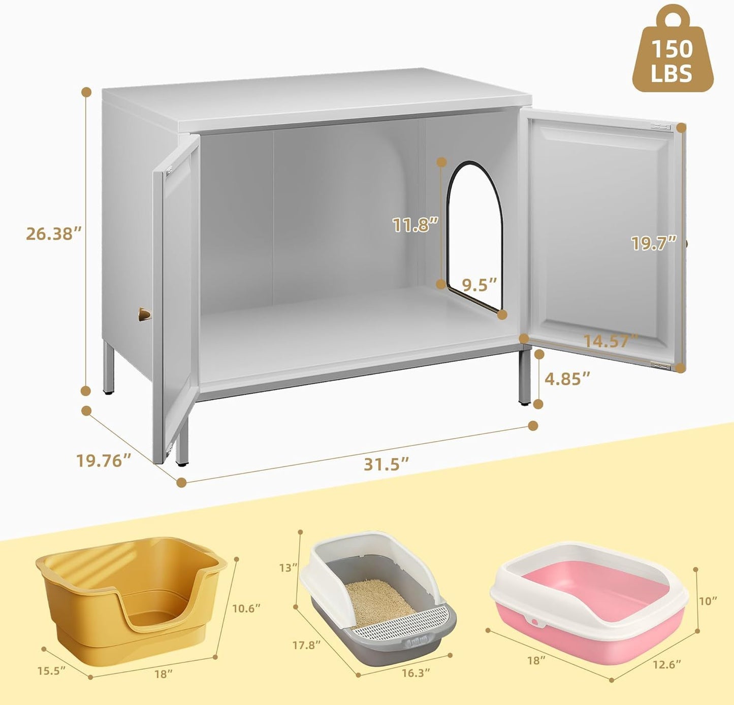 LuxuryLoo Aesthetic Side Table Litter Box