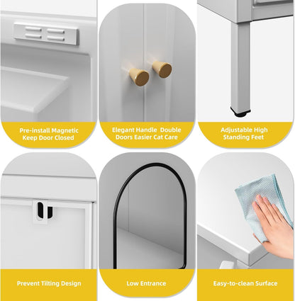 LuxuryLoo Aesthetic Side Table Litter Box