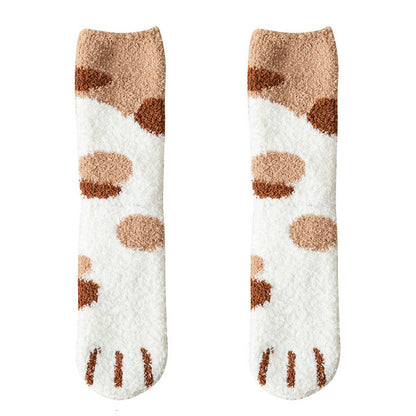 PounceToes Fleece Animal Pattern Socks