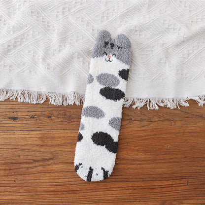 PounceToes Fleece Animal Pattern Socks