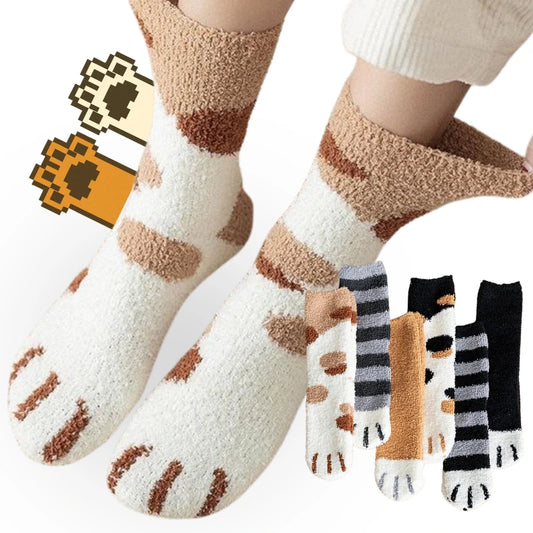 PounceToes Fleece Animal Pattern Socks