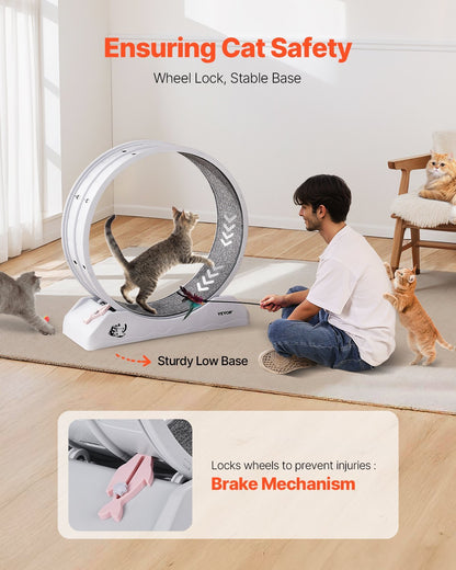 ZoomieWheel Indoor Cat Exercise Treadmill | White