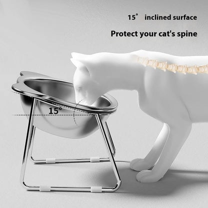 BearBowl Elevated Stainless Steel Cat Feeder